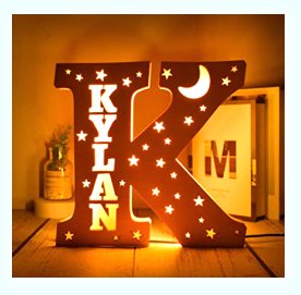 Wooden Night Light Letter Lights wall decorations home decor