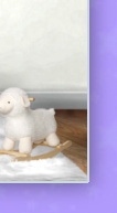 Baby Lamb Rocker   faux fur rug  