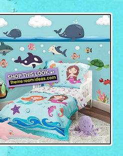 the little mermaid bedroom decorating, mermaid crib bedding, ocean baby nursery ideas, under the sea nursery theme girl