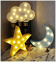 Moon, Star, Cloud Marquee Sign celestial baby bedroom decor