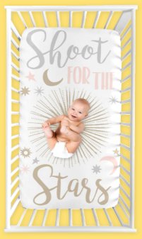 Star and Moon  Crib Sheet Baby  Star and Moon  Nursery Stars Celestial Nursery decor