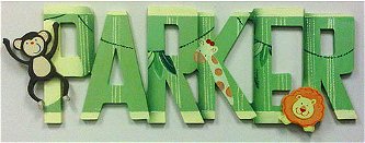 Jungle Adventures Wall Letters
