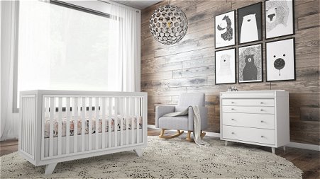 modern baby nursery Wooster 3-in-1 Convertible Crib modern nursery furniture