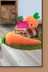 Carrot plush pillows  Radish plush pillow  green round rug
